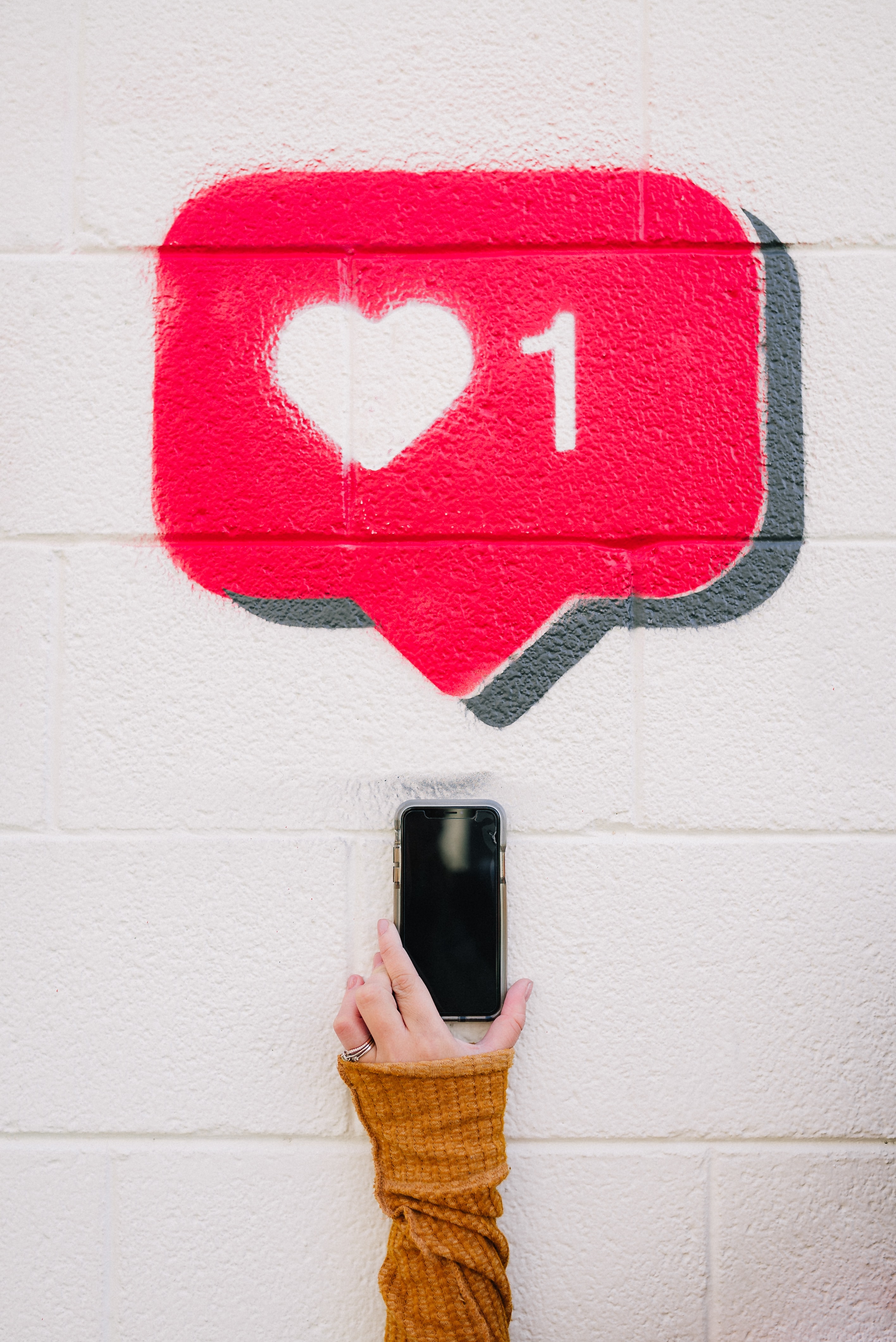 heart on wall